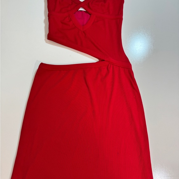 Cut Out Elegant Red Women's Small Maxi dress - Picture 3 of 3
